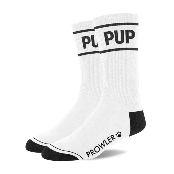 Prowler RED kojinės su logotipu ant padų, juodai baltos, universalus dydis
