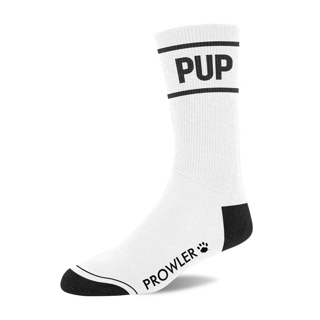 Prowler RED kojinės su logotipu ant padų, juodai baltos, universalus dydis