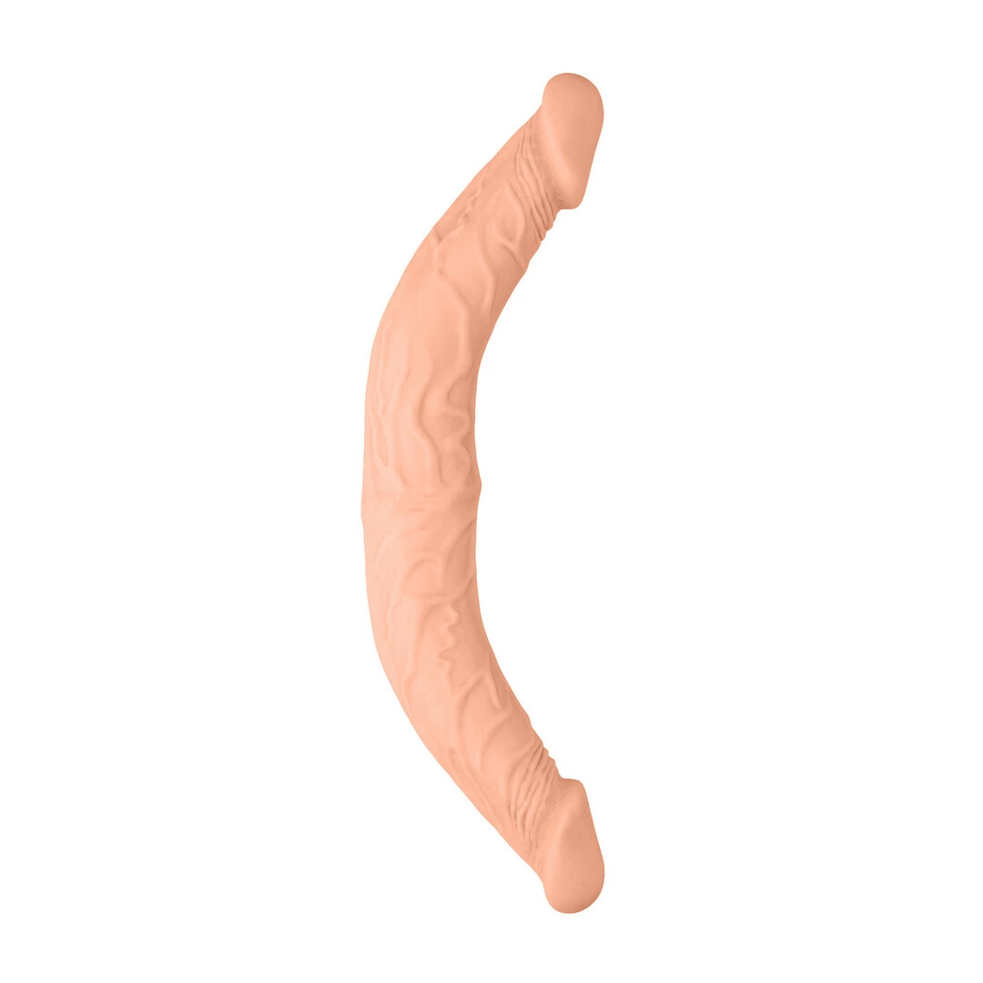 RealRock DoubleFlex lankstus dvipusis dildo, 36 cm, Skin TPE