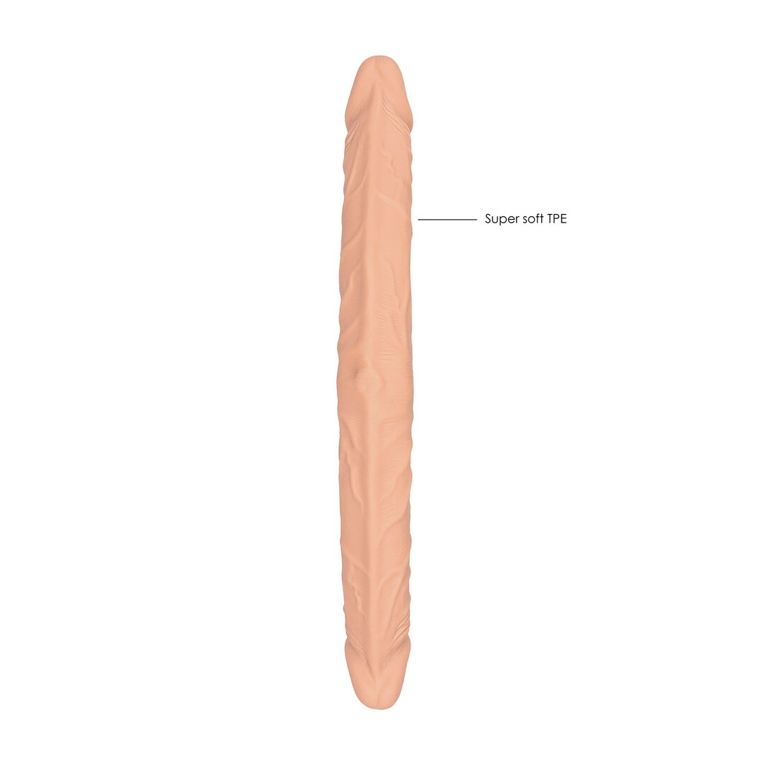 RealRock DoubleFlex lankstus dvipusis dildo, 36 cm, Skin TPE