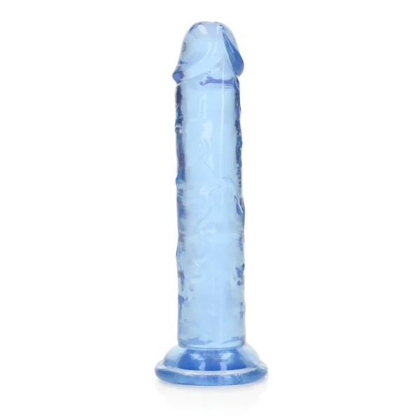 RealRock Crystal Clear dildo su siurbtuku, 14,5 cm, skaidrus