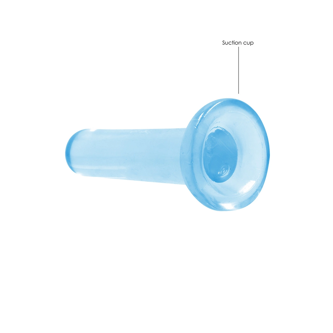 RealRock Crystal Clear tiesus dildo su siurbtuku, 13,5 cm, skaidrus