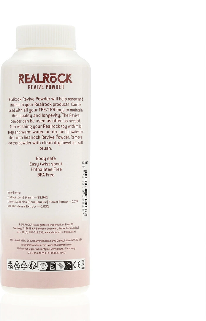 RealRock Revive priežiūros milteliai TPE ir TPR gaminiams, 120 g