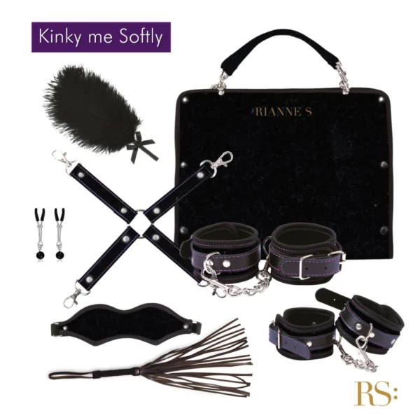 Rianne S Soiree Kinky Me Softly BDSM aksesuarų rinkinys, juodas