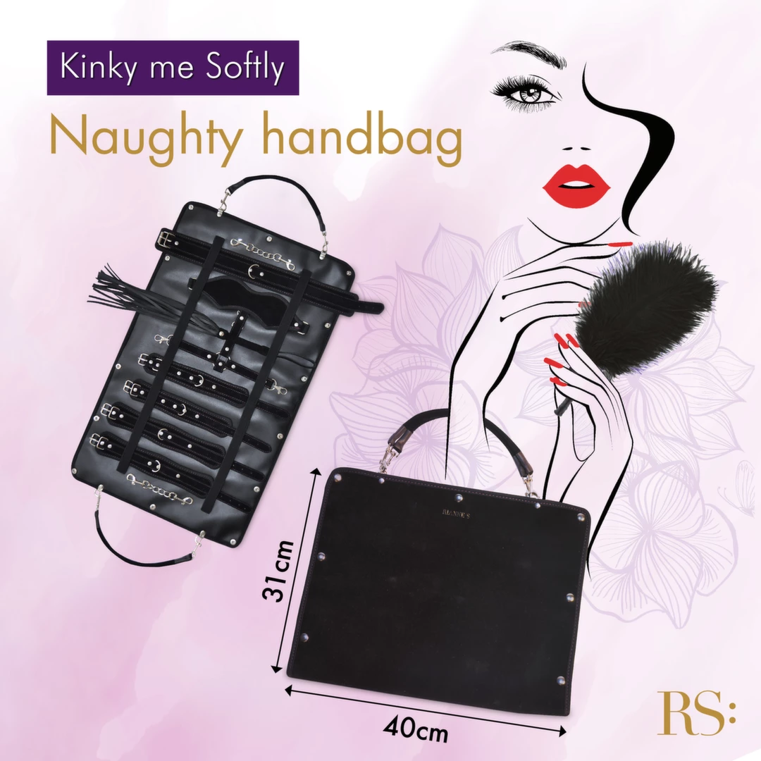 Rianne S Soiree Kinky Me Softly BDSM aksesuarų rinkinys, juodas
