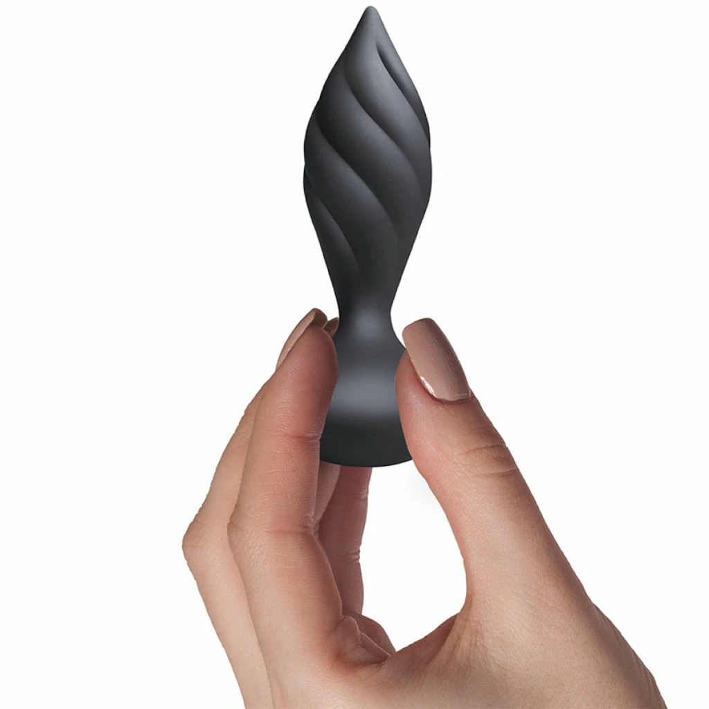 Rocks-Off Petite Sensations Desire vibruojantis analinis kaištis su pulteliu, juodas