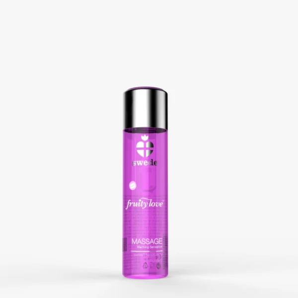 Swede Fruity Love veganiška masažo priemonė, saldžios avietės ir rabarbarai, 60 ml