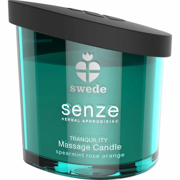 Swede Senze Tranquility masažo žvakė, mėta, rožė ir apelsinas, 50 ml