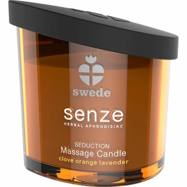 Swede Senze Seduction masažo žvakė, gvazdikėliai, apelsinas ir levanda, 50 ml