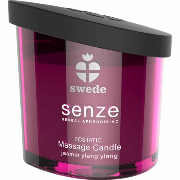 Swede Senze Ecstatic masažo žvakė, jazminas ir ilang ilang, 50 ml