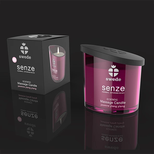 Swede Senze Ecstatic masažo žvakė, jazminas ir ilang ilang, 50 ml