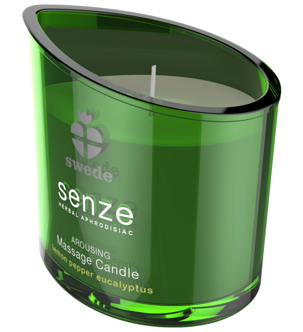Swede Senze Arousing masažo žvakė, citrina, pipirai ir eukaliptas, 50 ml