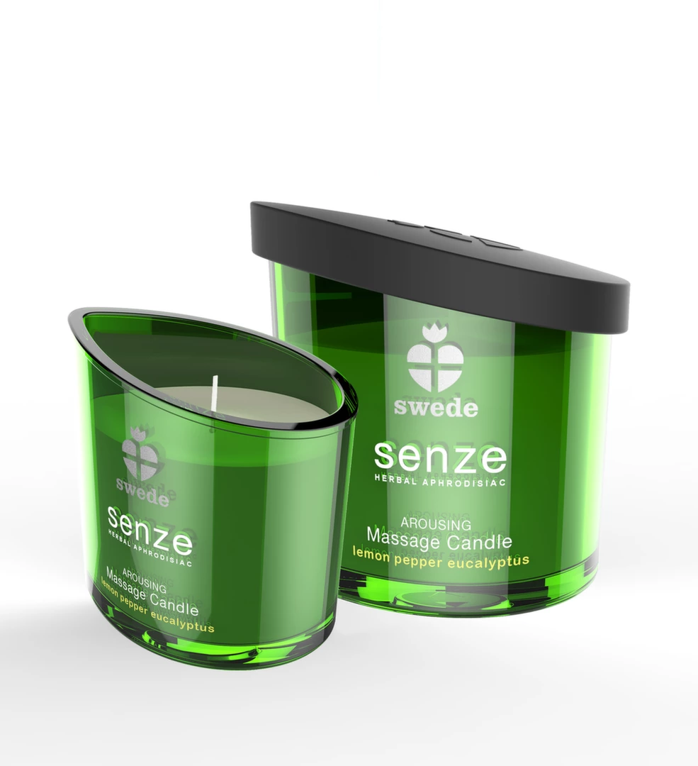 Swede Senze Arousing masažo žvakė, citrina, pipirai ir eukaliptas, 50 ml