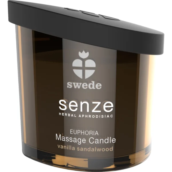 Swede Senze Euphoria masažo žvakė, vanilė ir sandalmedis, 50 ml