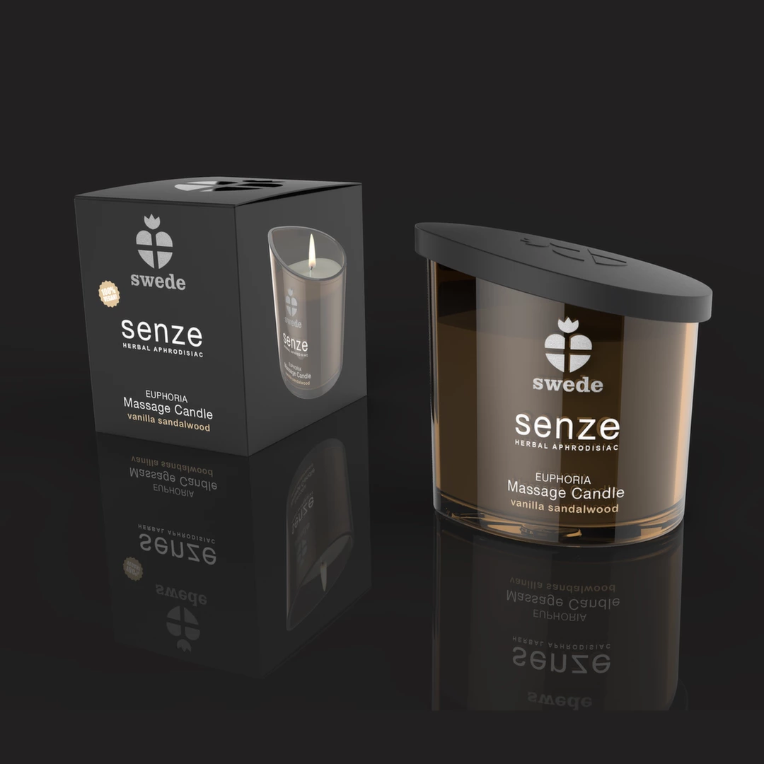 Swede Senze Euphoria masažo žvakė, vanilė ir sandalmedis, 50 ml