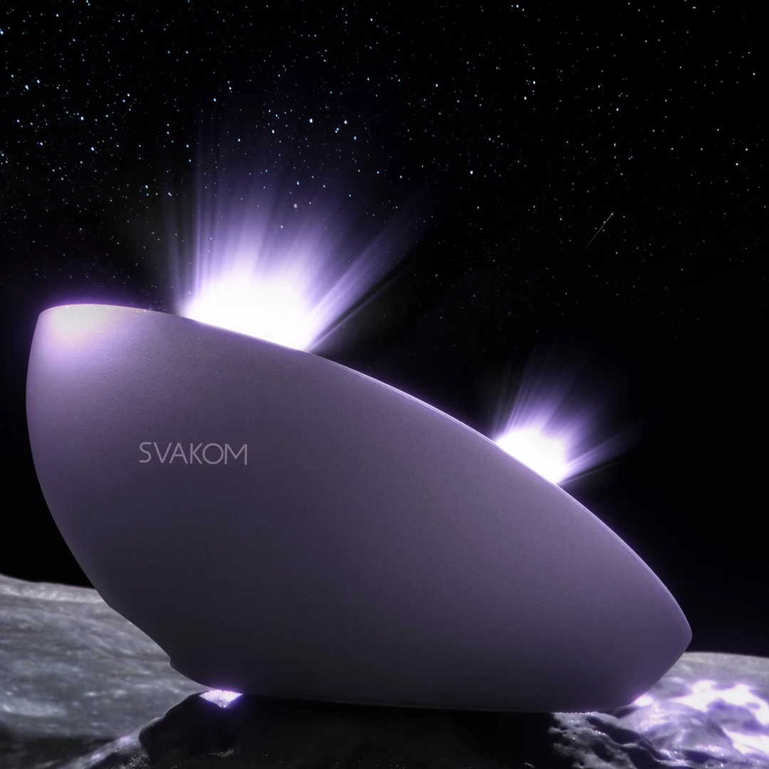 Svakom Pulse Galaxy oro bangų stimuliatorius su žvaigždžių projektoriumi, alyvinis