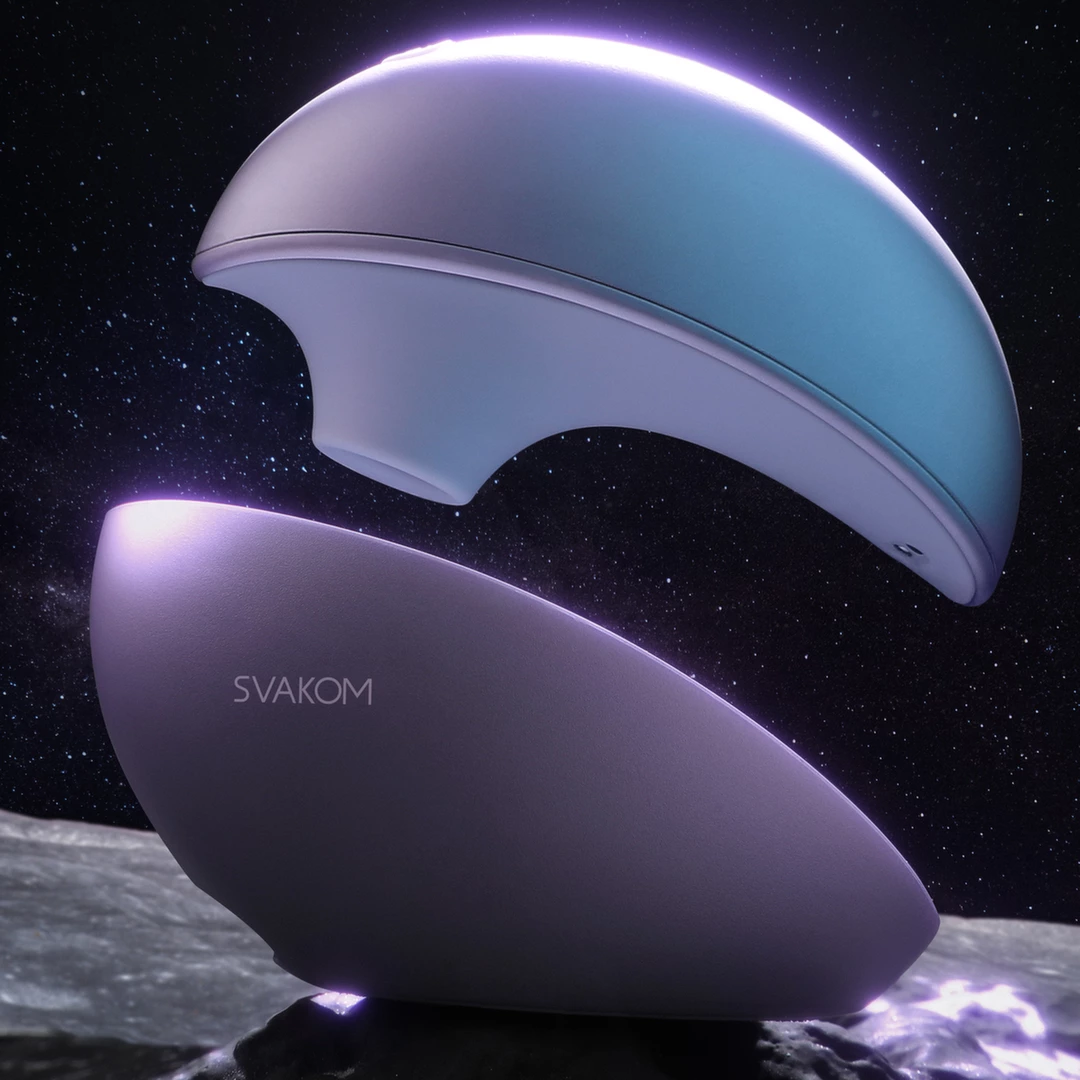 Svakom Pulse Galaxy oro bangų stimuliatorius su žvaigždžių projektoriumi, alyvinis