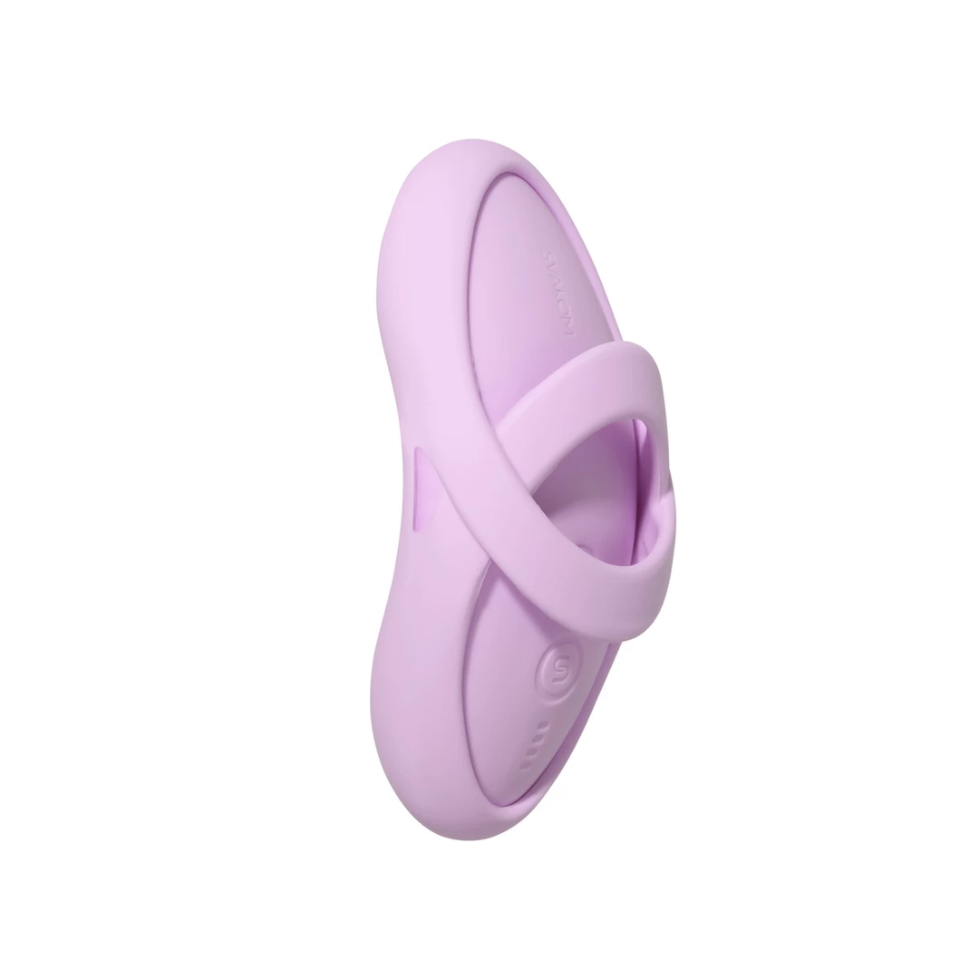 Svakom Echo 2 išorinis vibruojantis ir šildantis stimuliatorius ant piršto, Pink Lilac