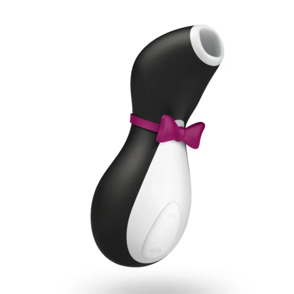 Satisfyer Penguin klitorio stimuliatorius su oro bangų stimuliacija, juodas