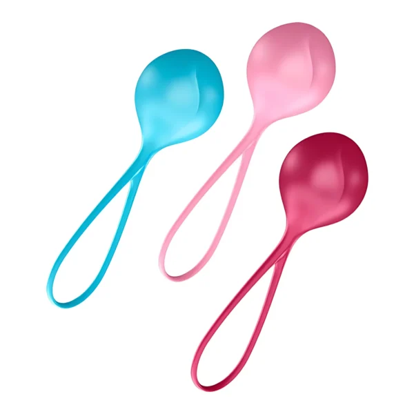 Satisfyer Balls Kėgelio kamuoliukų rinkinys iš silikono, 3 vnt.