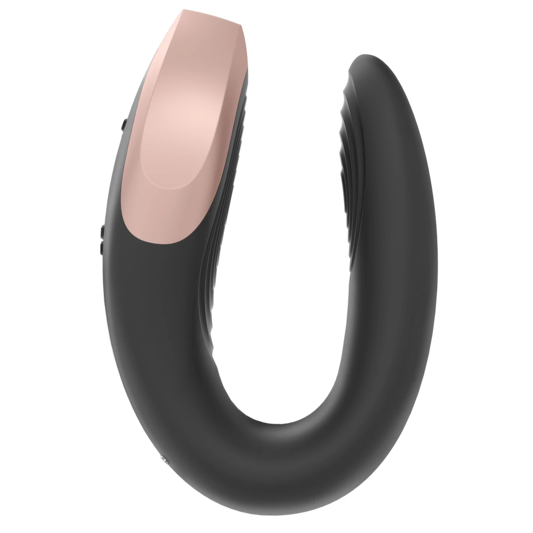Satisfyer Double Love vibratorius poroms su pulteliu ir programėle, juodas