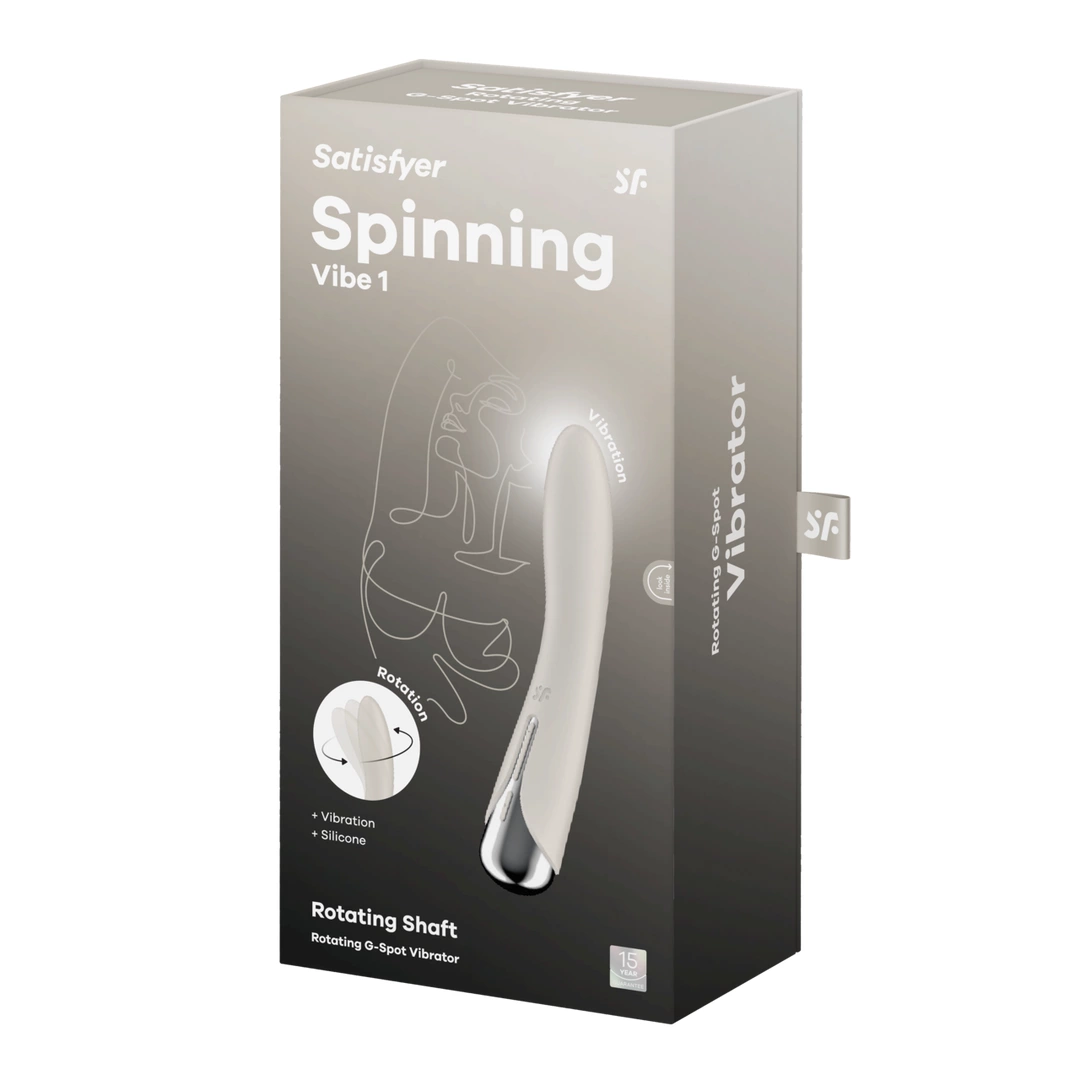 Satisfyer Spinning Vibe 1 lenktas vibratorius su besisukančia galvute