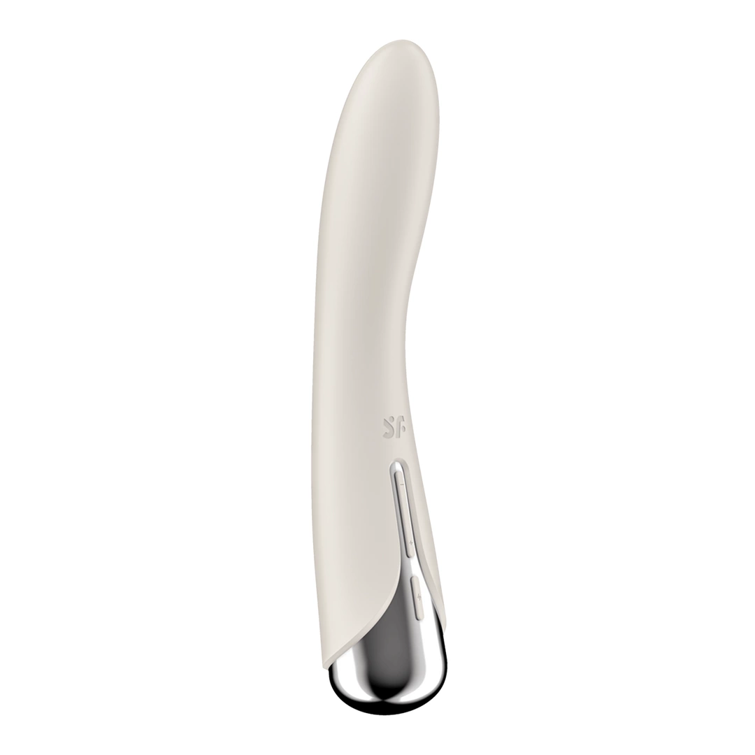 Satisfyer Spinning Vibe 1 lenktas vibratorius su besisukančia galvute