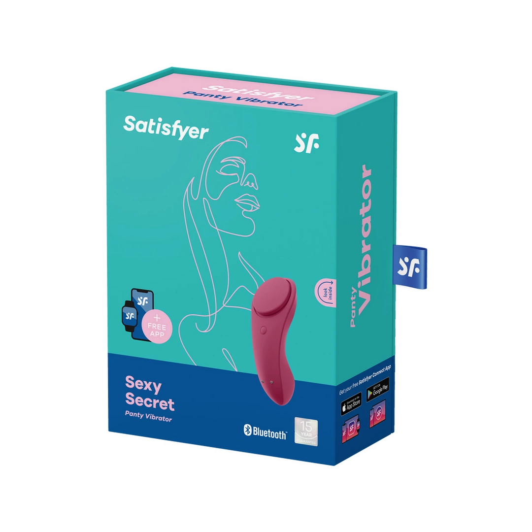 Satisfyer Sexy Secret Connect vibratorius kelnaitėms su magnetu, juodas