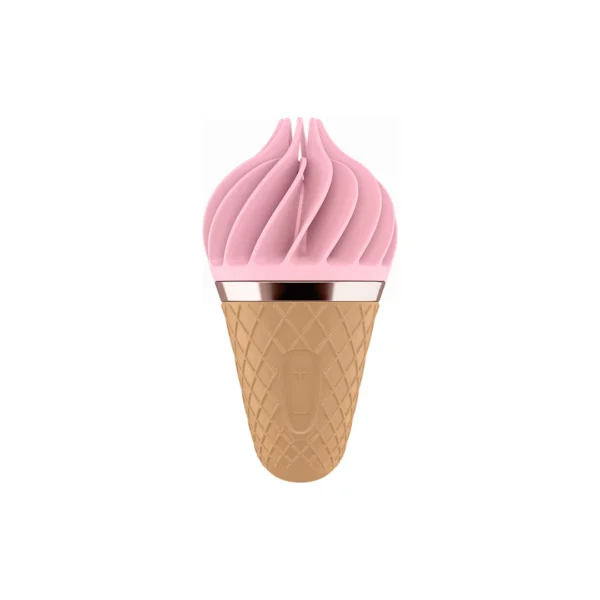 Satisfyer Sweet Treat stimuliatorius su besisukančiomis silikoninėmis rievėmis, rožinis
