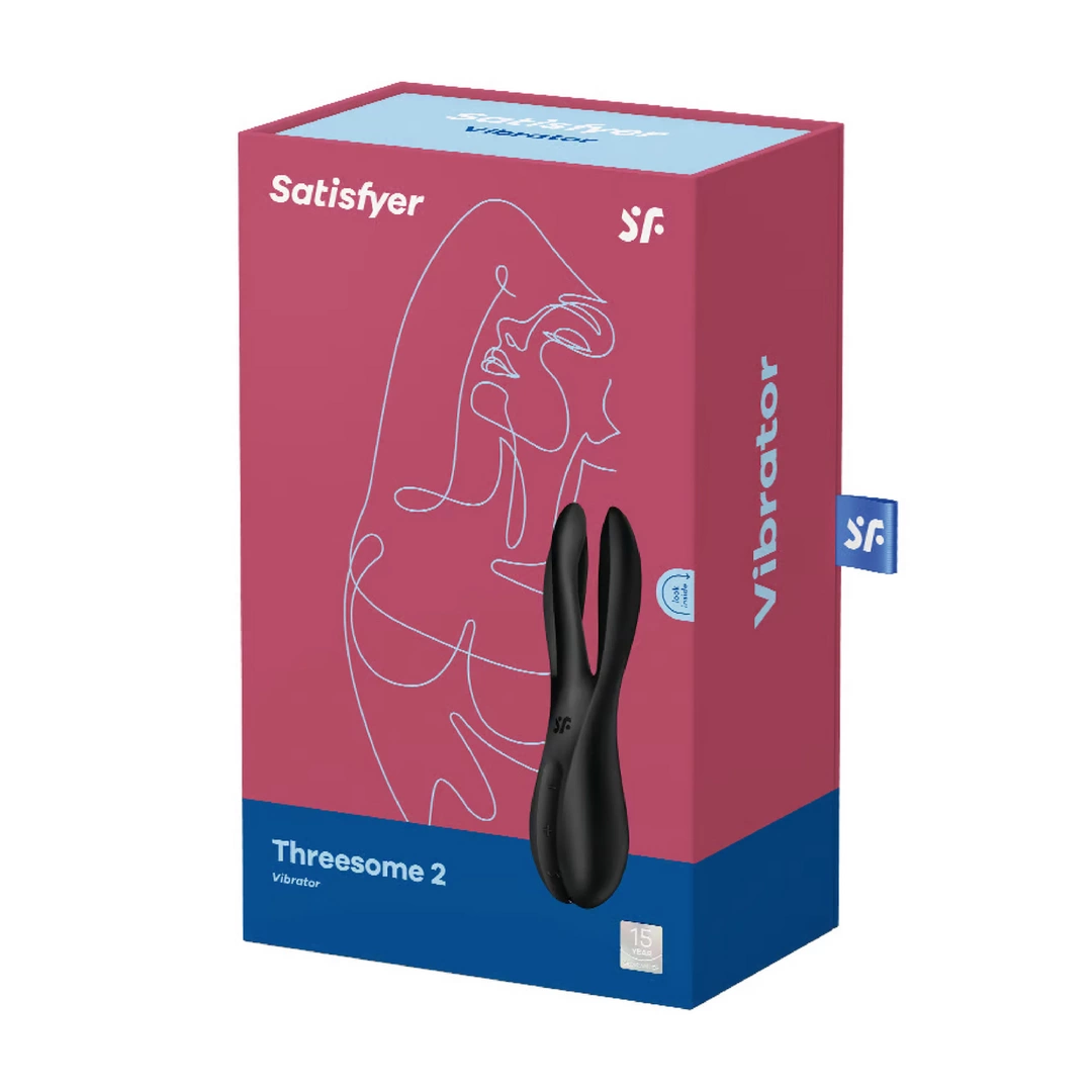 Satisfyer Threesome 2 vibratorius su trimis varikliais ir lanksčiomis šakelėmis