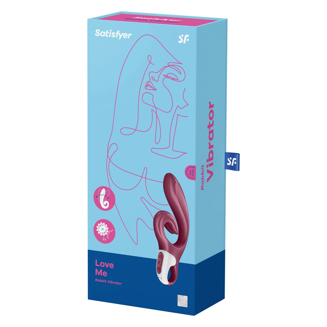Satisfyer Love Me vibratorius su dviem varikliais ir lanksčia rankena