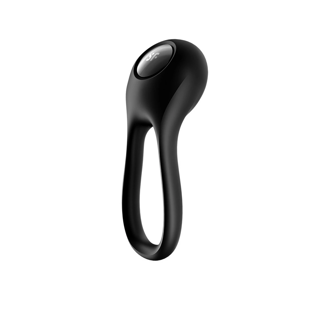 Satisfyer Majestic Duo vibruojantis varpos žiedas su 12 režimų, juodas