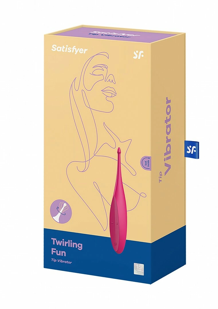 Satisfyer Twirling Fun tikslios stimuliacijos vibratorius su besisukančiu galiuku