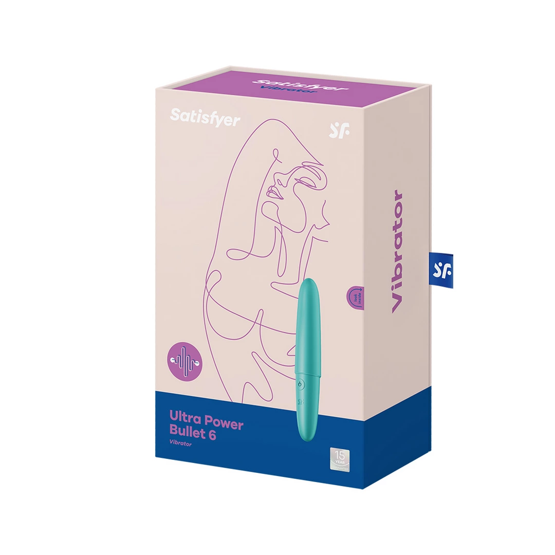 Satisfyer Power Bullet 6 vibruojanti kulka, turkio spalvos
