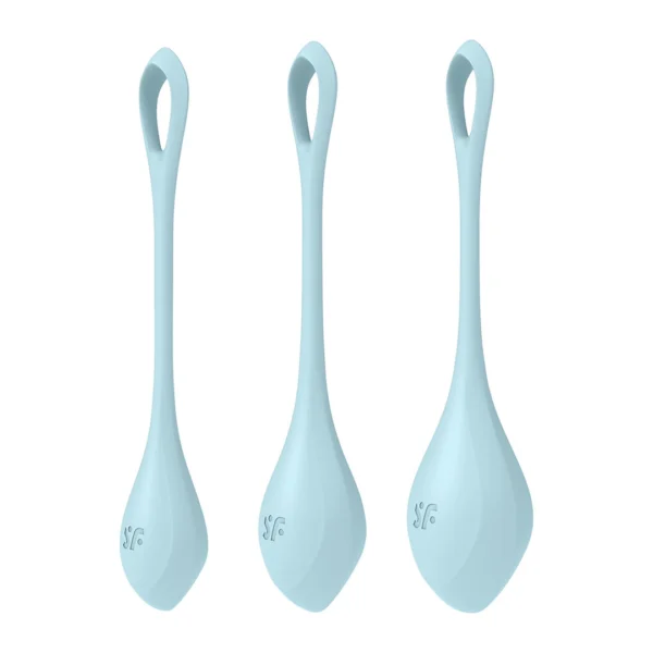 Satisfyer Yoni Power 2 Kėgelio kamuoliukų rinkinys, 2 vnt., mėlyni
