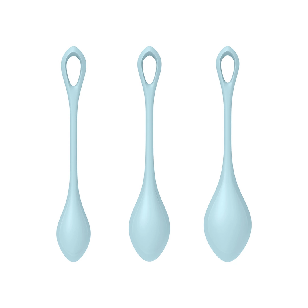 Satisfyer Yoni Power 2 Kėgelio kamuoliukų rinkinys, 2 vnt., mėlyni
