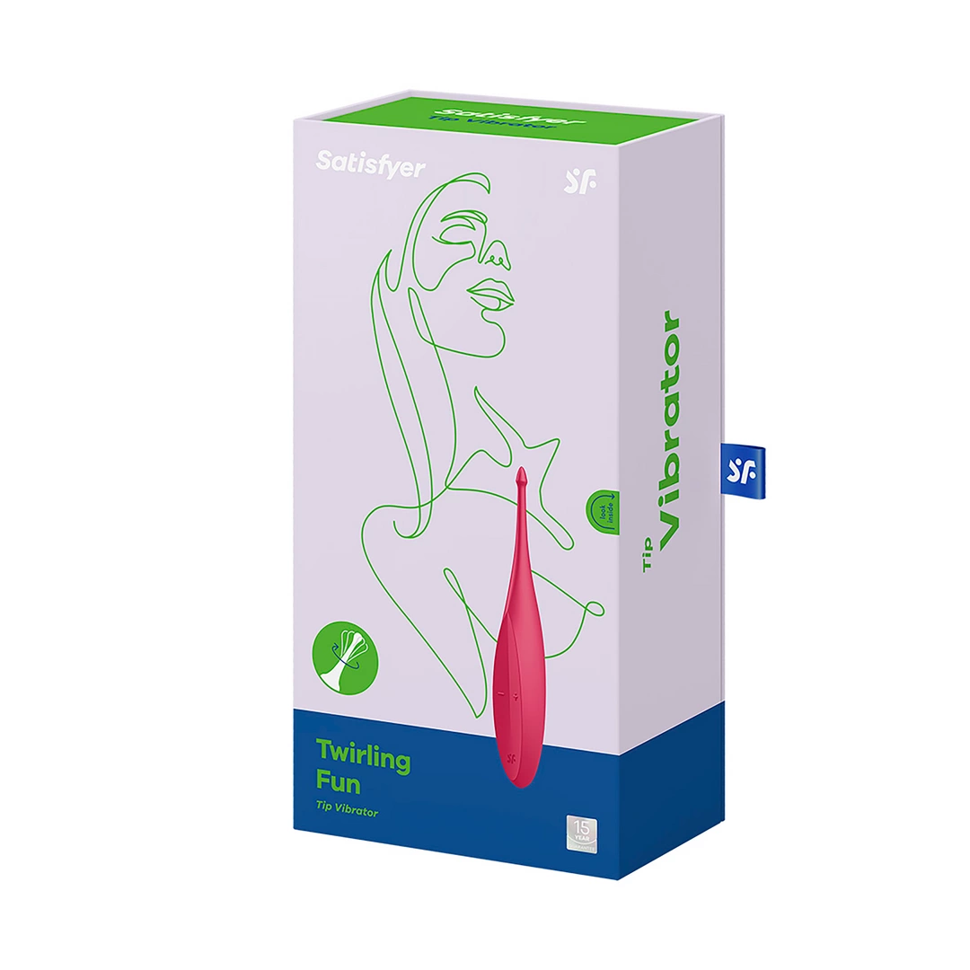 Satisfyer Twirling Fun Tip vibratorius su besisukančiu galiuku, purpurinis