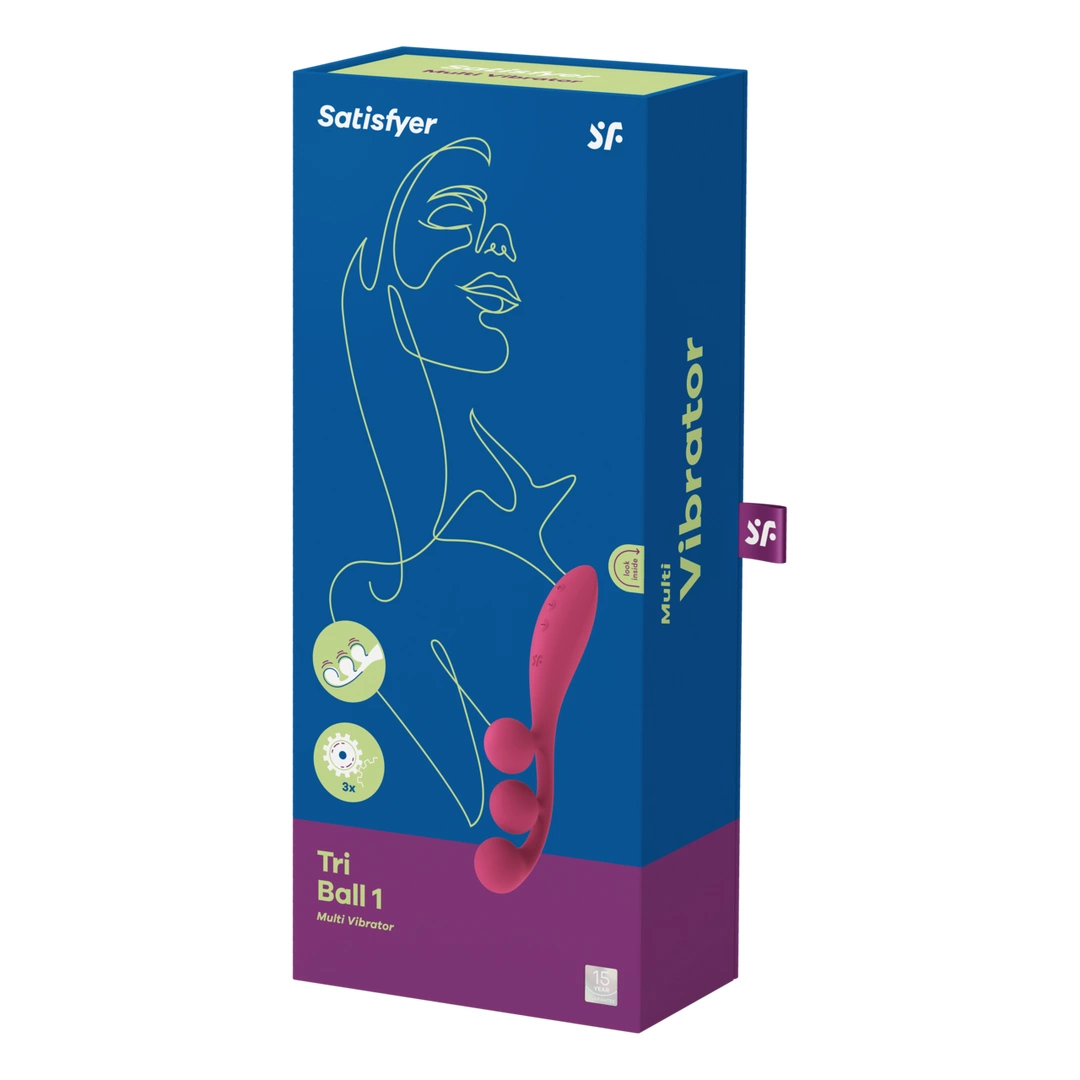 Satisfyer Tri Ball 1 vibratorius su trimis kamuoliukais ir lanksčiu laidu