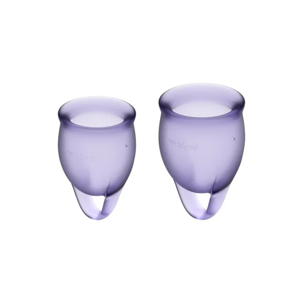 Satisfyer Feel Confident menstruacinių taurelių rinkinys, 15 ir 20 ml