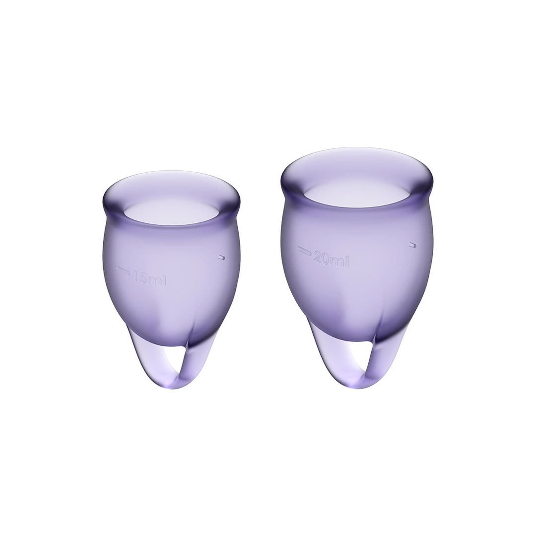 Satisfyer Feel Confident menstruacinių taurelių rinkinys, 15 ir 20 ml