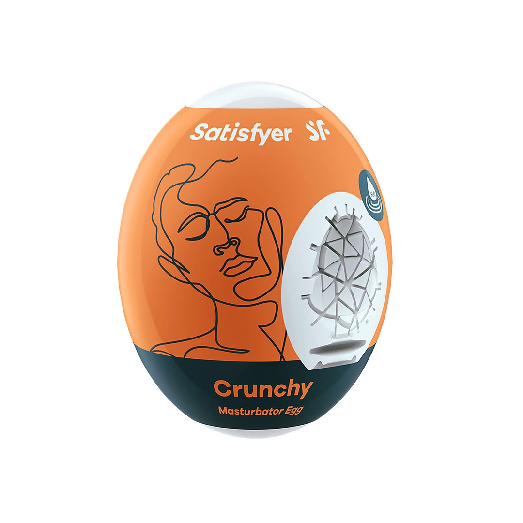 Satisfyer EGGCITED Crunchy vienkartinis masturbatorius iš Hydro-Active TPE