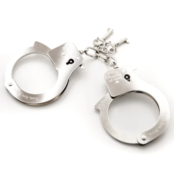 Fifty Shades of Grey You Are Mine plieniniai antrankiai su rakteliais, 26,7 cm