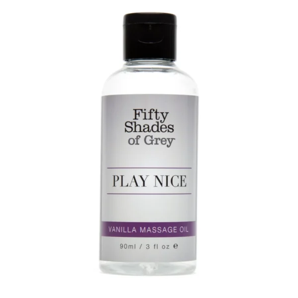 Fifty Shades of Grey Play Nice vanilės kvapo masažo aliejus, 90 ml