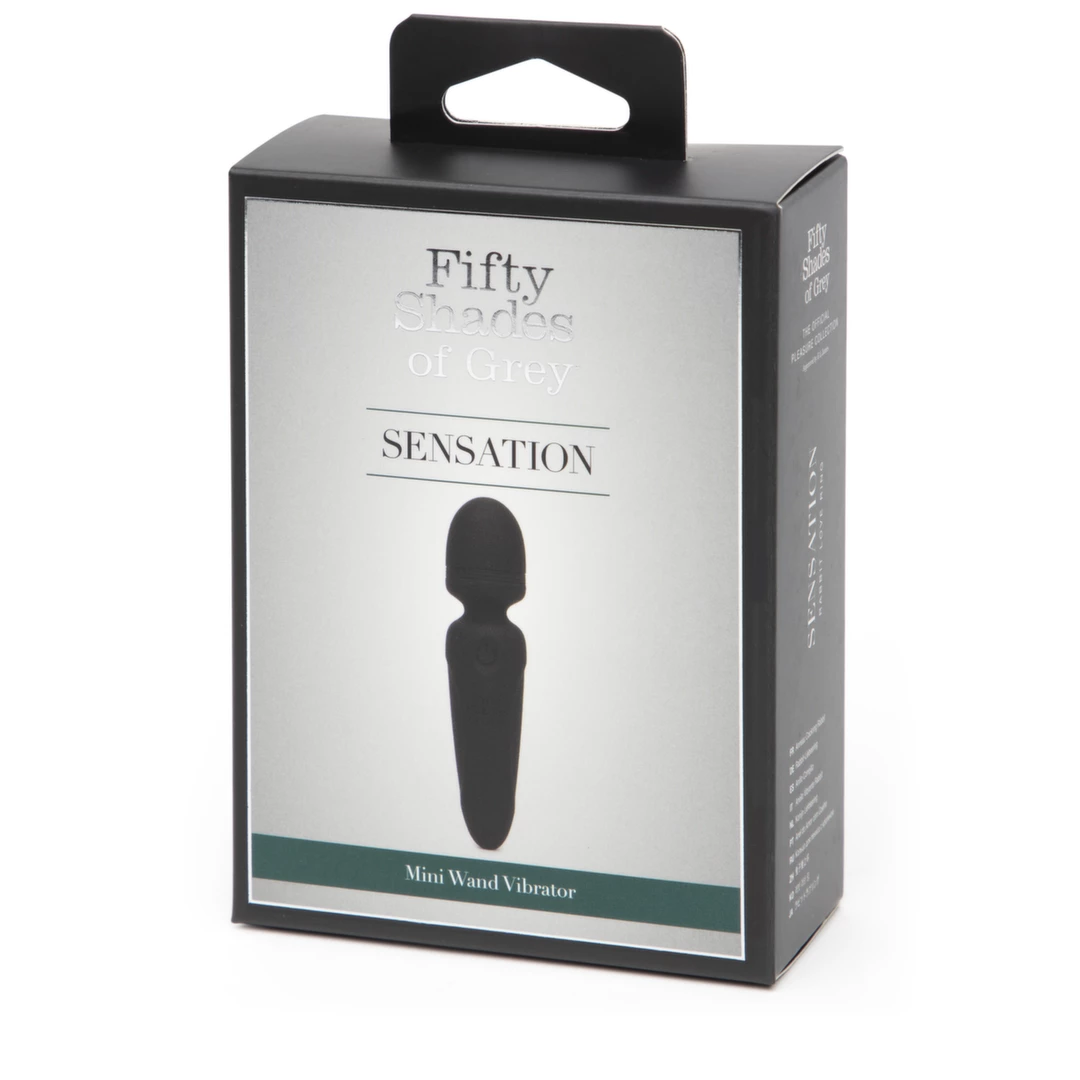 Fifty Shades of Grey Sensation kompaktiškas masažuoklis, įkraunamas per USB, juodas