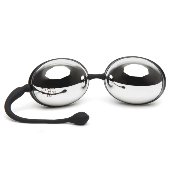 Fifty Shades of Grey Inner Goddess Kėgelio kamuoliukai, juodi su sidabriniais, 67 g