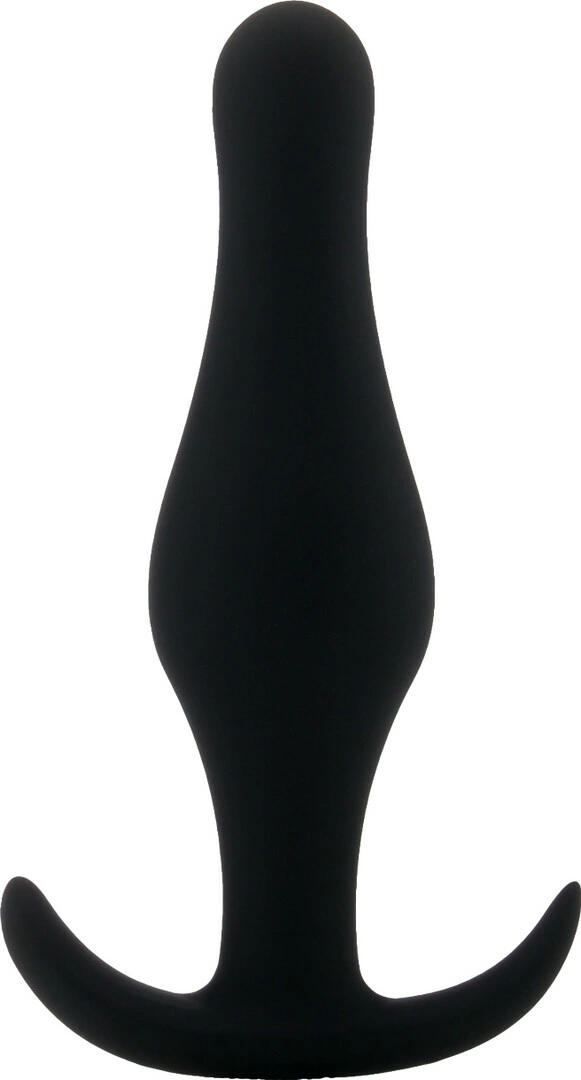 Shots Toys mažas analinis kaištis su susiaurėjančiu galiuku, juodas, 11,7 cm