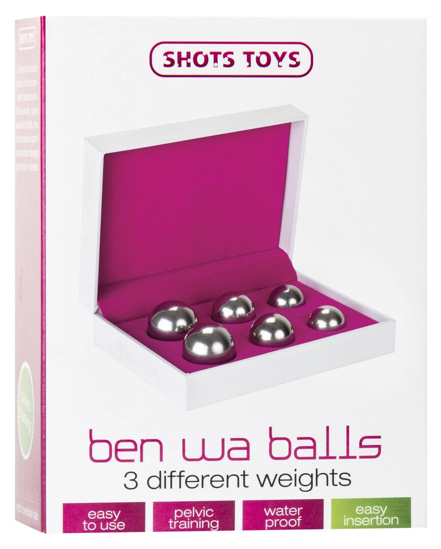 Shots Toys Kėgelio kamuoliukų rinkinys, 3 skirtingi svoriai (28, 44 ir 64 g)