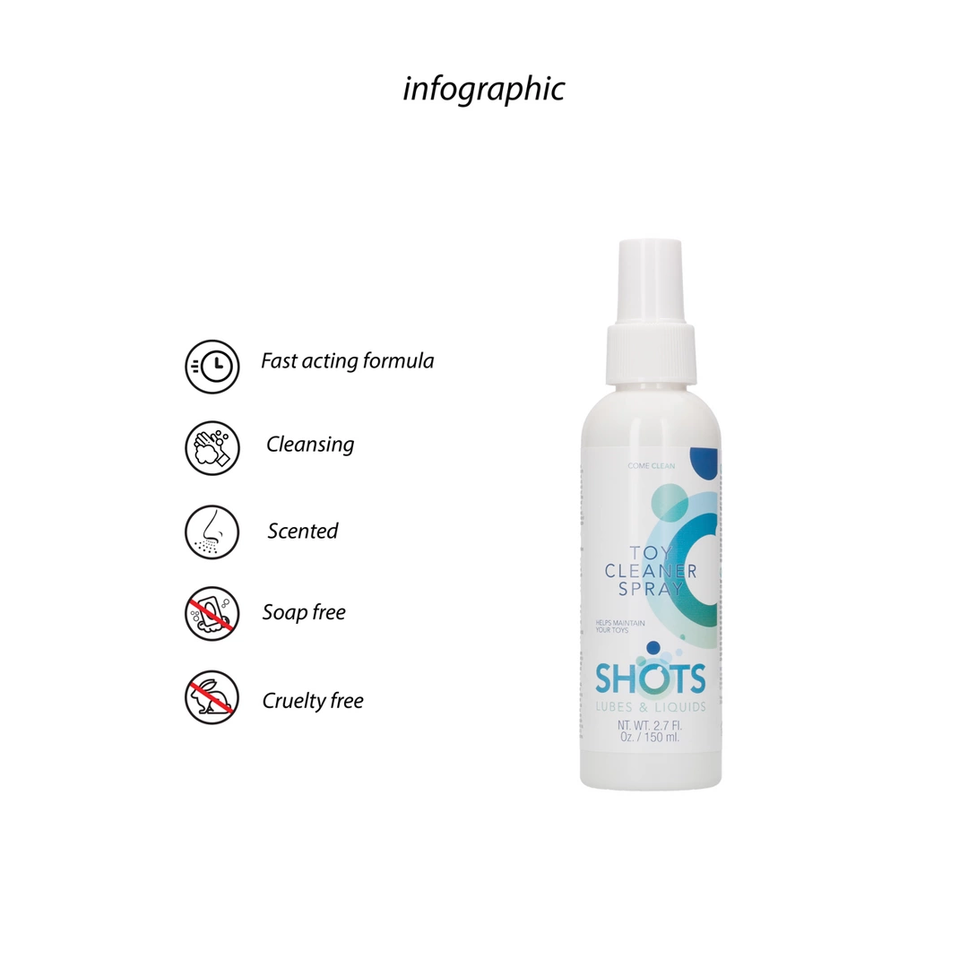 Shots Lubes purškiamas žaislų valiklis be alkoholio, 150 ml