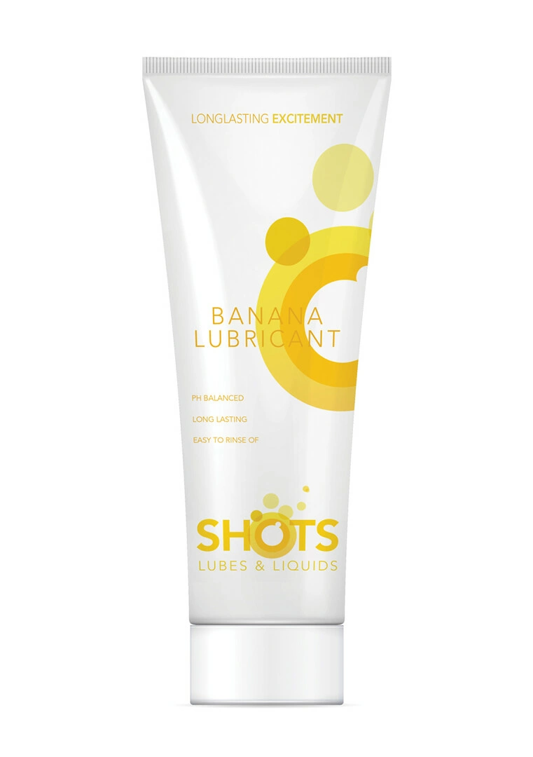 Shots Lubes lubrikantas su bananų skoniu, vandens pagrindu, 100 ml