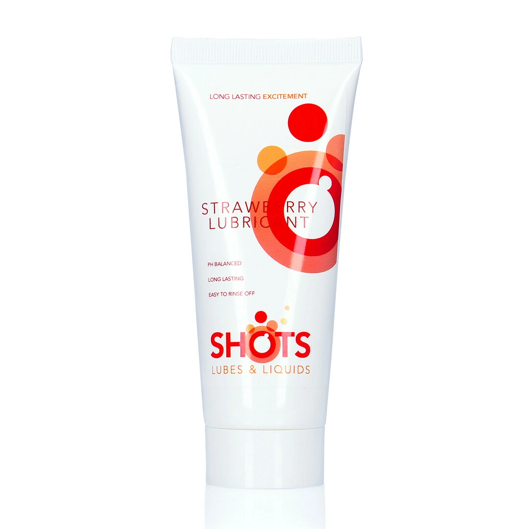 Shots Lubes lubrikantas su braškių skoniu, vandens pagrindu, 100 ml
